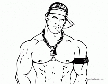 Wwe Coloring Pages John Cena | 99coloring.com