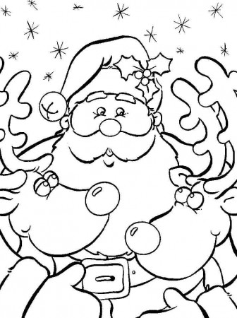 Santa Christmas coloring pages