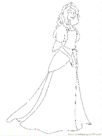 Medieval princess Colouring Pages