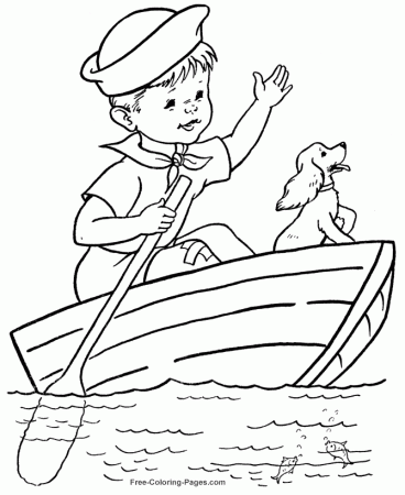 Boat coloring pages - TugBoats