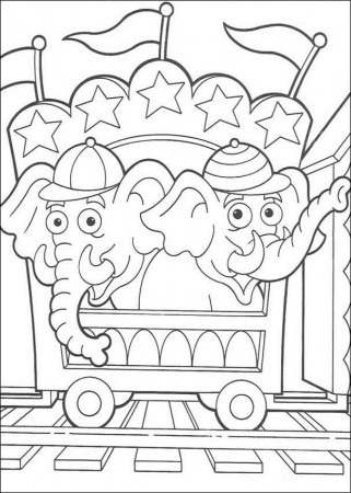 Circus Elephant Coloring pages Ideas To Kids