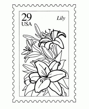 BlueBonkers: Lilly Stamp Postage Stamp - USPS Nature Stamp 