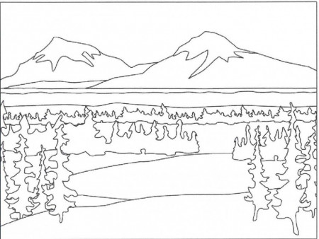 Nature Coloring Pages For Kids Scenery Coloring Page Printable For 