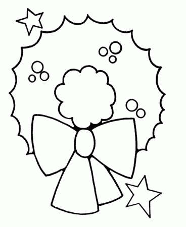 Learning Years: Christmas Coloring Pages - Christmas Wreath 
