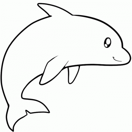 Dolphin The Fish Very Cute And Cool Coloring Pages - Dolphin 