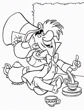 146 Free Online Alice In Wonderland Coloring Pages Drawing For 