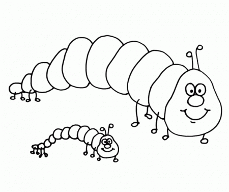 Caterpillar Smile Coloring Pages - Caterpillar Coloring Pages 