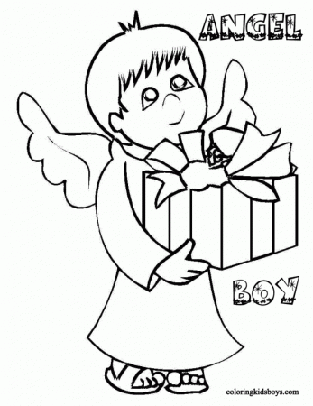 Interactive Magazine Christmas Angel Boy Coloring Pages 291403 