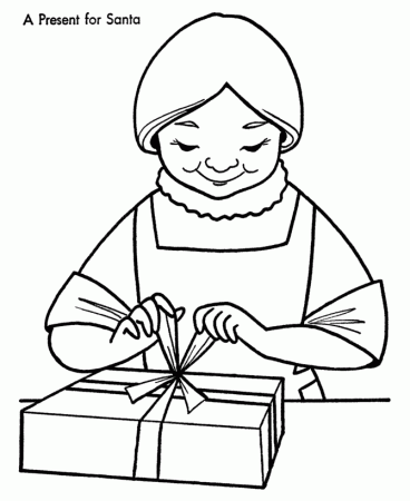 santa coloring sheet mrs clause wraps something special