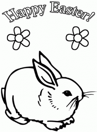 Easter Bunny Coloring Pages Free For Girls & Boys 16759#