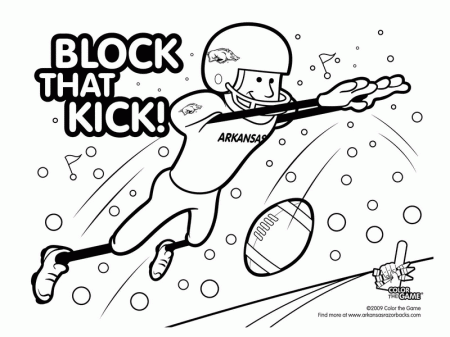 Arkansas Razorbacks Football Coloring Pages