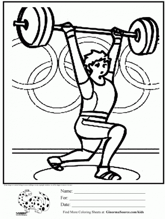 Olympic Weight Lifting Coloring Page Stuff That 39 S Cool 