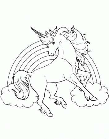 Pix For > Coloring Pages Of Rainbows And Unicorns