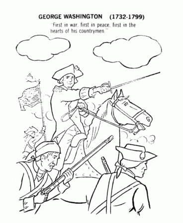 Bluebonkers : US Presidents coloring pages - President George 