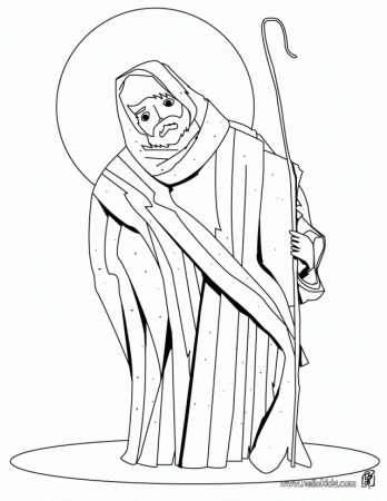 Christmas Crib Coloring Pages Father Of Jesus Printable For Kids 