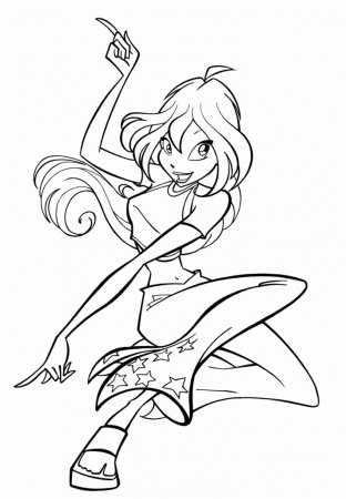 Cartoon: Detailed Winx Coloring Pages Picture, ~ Coloring Sheets