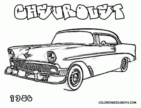 Chevy Coloring Pages Brawny Muscle Car Coloring Pages American 