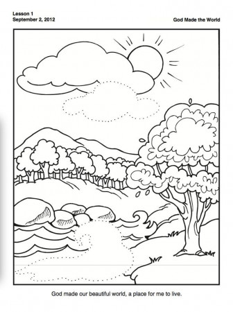 Creation coloring page for preschoolers | Family Time w/God | Pintere…