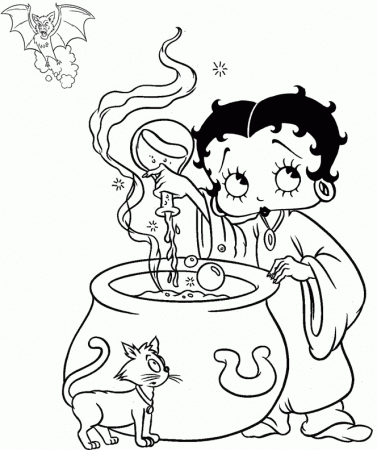Betty Boop Coloring Pictures To Print - Betty Boop Coloring Pages 