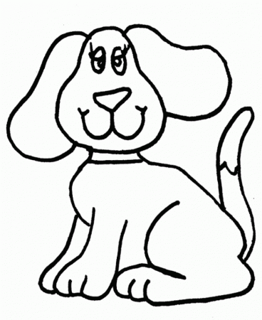 Easy Dog Coloring Pages - Animal Coloring Pages of The Kids Pages 