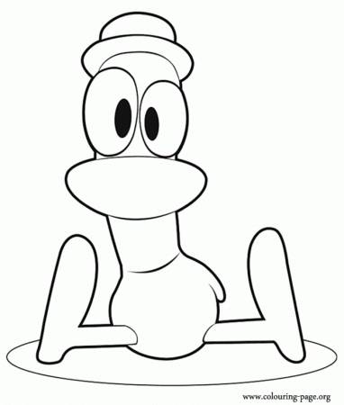 Pocoyo pato coloring page