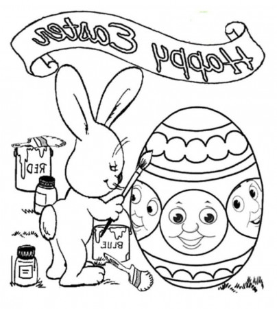Thomas The Train Bunny Easter Chocolates Egg Coloring Pages - Kids 