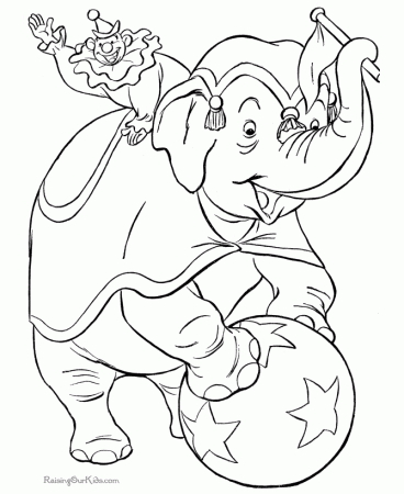Circus elephant coloring page | circ