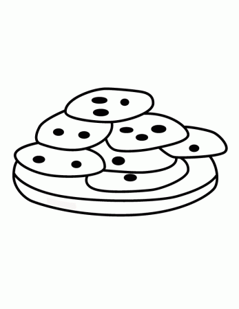 chocolate chip cookie Colouring Pages