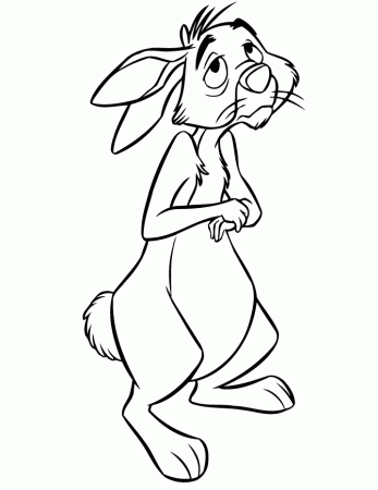 rabbit pooh Colouring Pages