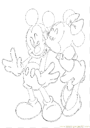 Mickey And Minnie Coloring Pages 306 | Free Printable Coloring Pages