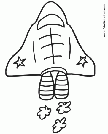 Spaceship Coloring page | Space Coloring Page
