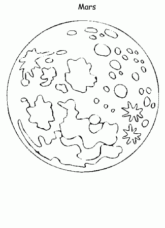 Planet Mars Online Coloring Page Color Mars