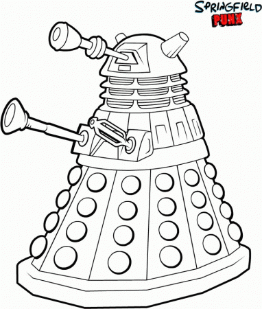 Doctor Who | Coloring Page Dalek | In Living Color