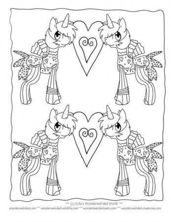 Unicorn Coloring Pages for Kids Echo's Free Unicorn Coloring Pictures