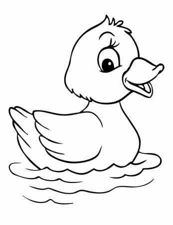 Baby Duckling Coloring Page | Free Printable Coloring Pages