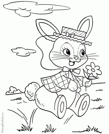 Easter Bunny Coloring pages | easter bunny colouring pages | bunny 