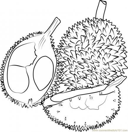 durian Colouring Pages (page 2)