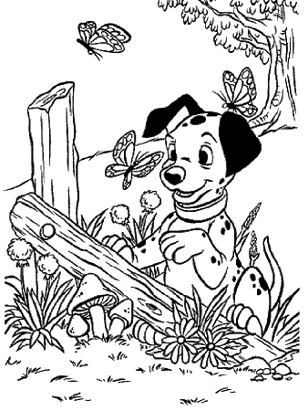 Cute 101 dalmatians Coloring Pages Free Printable Coloring Pages 
