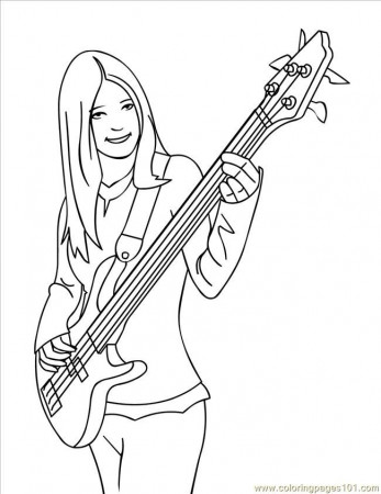 bass guitar Colouring Pages