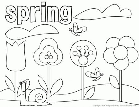 Spring Coloring Pages - Coloring For KidsColoring For Kids