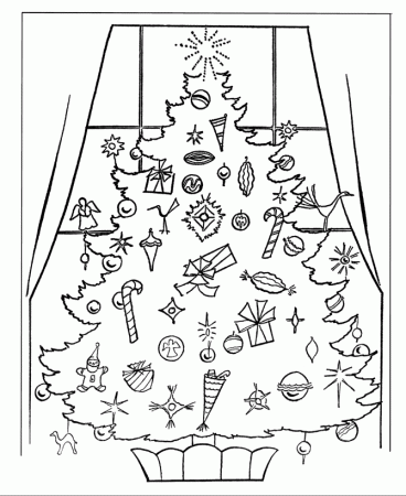 BlueBonkers : Christmas Tree Coloring Pages - 2