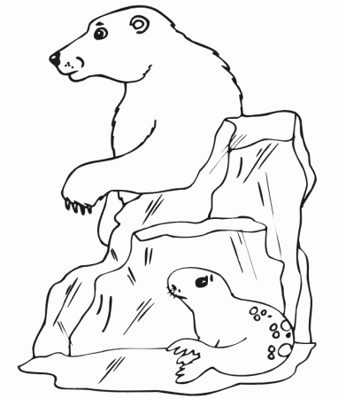 Baby Polar Bear Coloring Pages 190 | Free Printable Coloring Pages