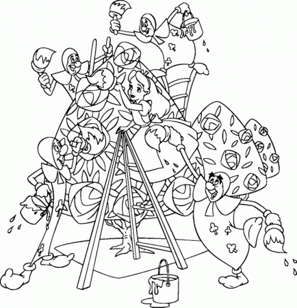 Alice In Wonderland Coloring Pages For Kids | 99coloring.com