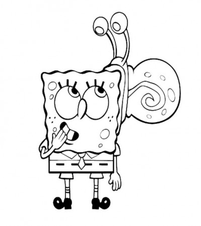 Garry on Spongebob Coloring Page - Nickelodeon Coloring Pages on 
