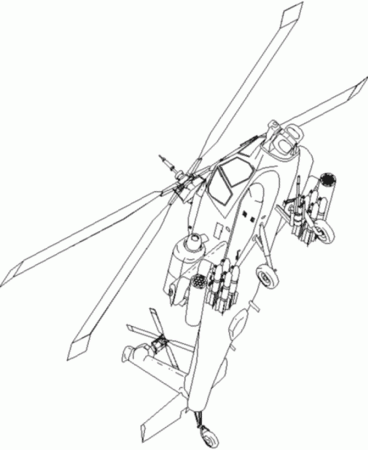 helicopter apache Colouring Pages (page 3)