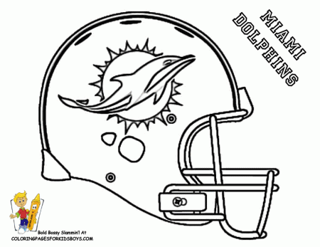 Miami Dolphins Football Coloring Pages Book For