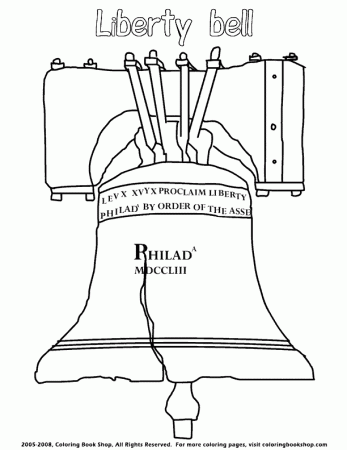 Happy Independence Day printable coloring pages - Liberty Bell