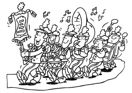Coloring page marching band - img 6591.