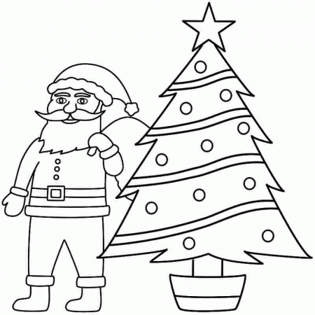 Printable Colouring Sheets Christmas Santa Claus For Toddler #