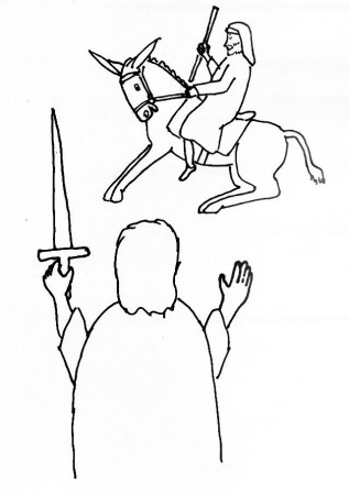 Bible Story Coloring Page for Balaam's Donkey | Free Bible Stories 